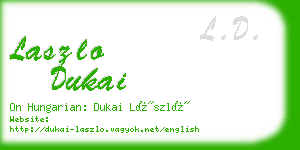 laszlo dukai business card